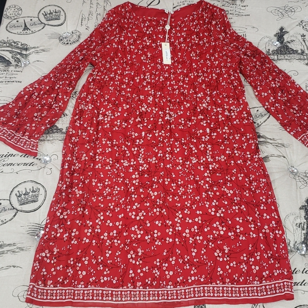 🎁 MAX STUDIO Printed Pleated Dress - Picture 2 of 3
